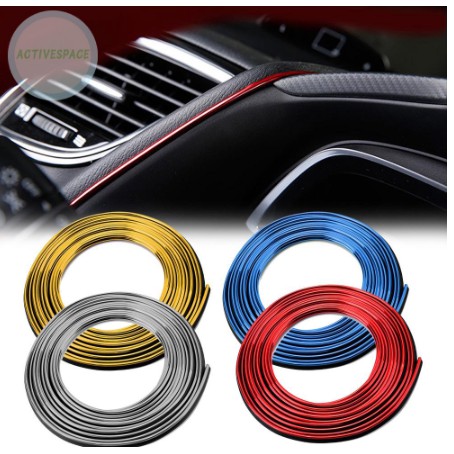 Cuộn dây nhựa mềm chỉ nẹp dán viền trang trí nội thất khe táp lô bảng điều khiển loa xe hơi ô tô Toyota Vios