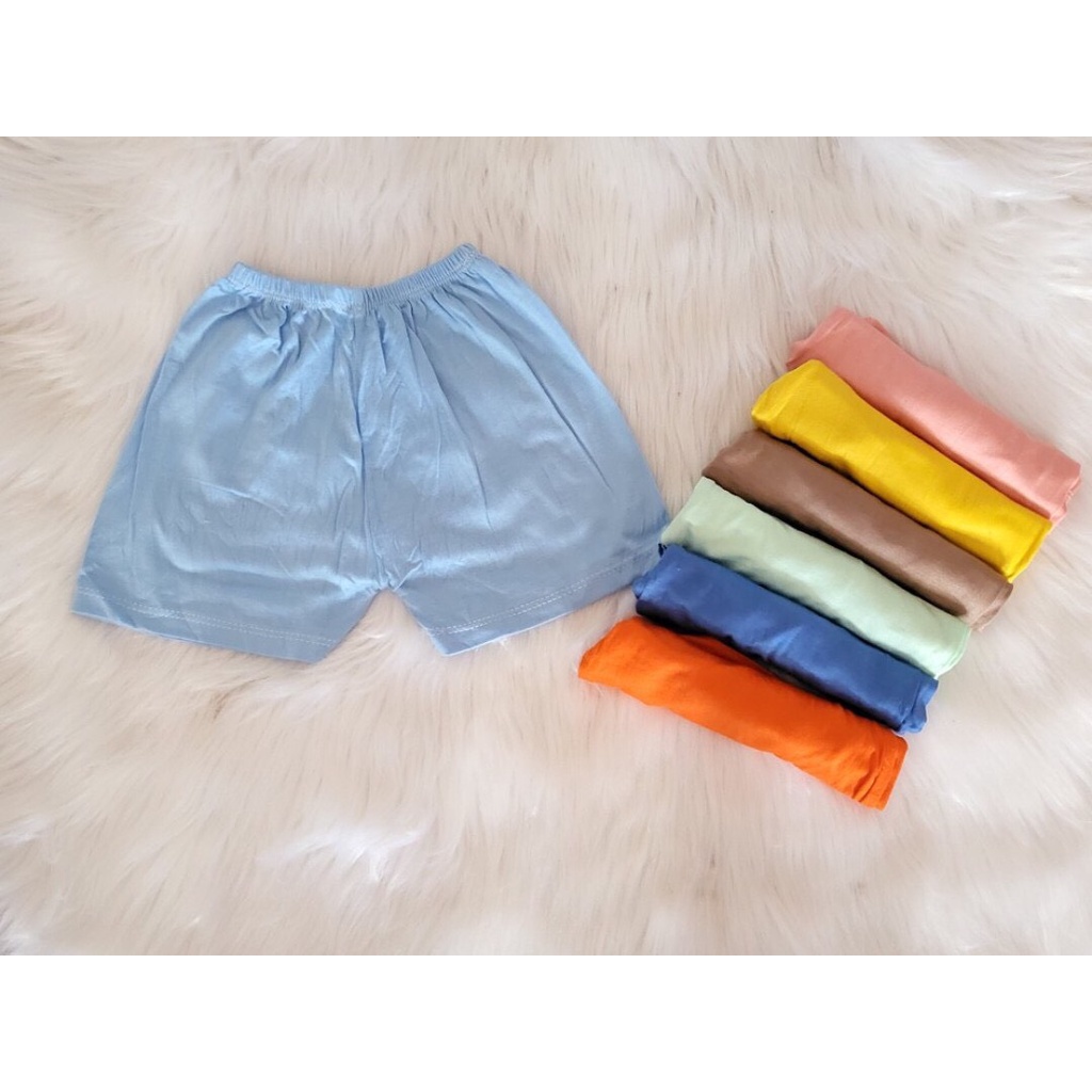 Set 10 quần đùi thun lạnh mẫu trơn cho bé chất vải mềm mát co giãn thoải mái