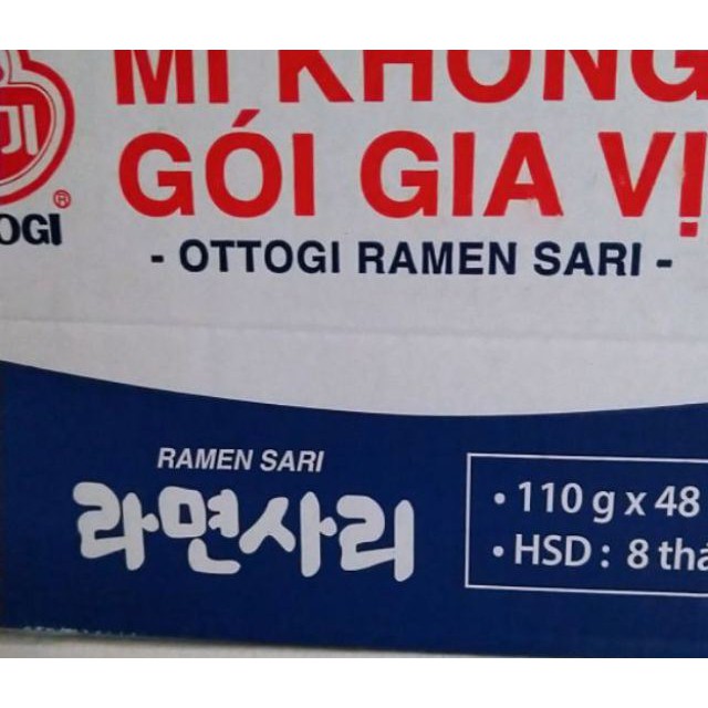 1 THÙNG MÌ KHÔNG GIA VỊ  HÀN QUỐC OTTOGI, MÌ NẤU MÌ CAY, ĂN LẨU GÓI 110 G,UDON SỢI LỚN 100 G