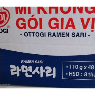 Mì Không Vị Ottogi 110g thùng 48 gói