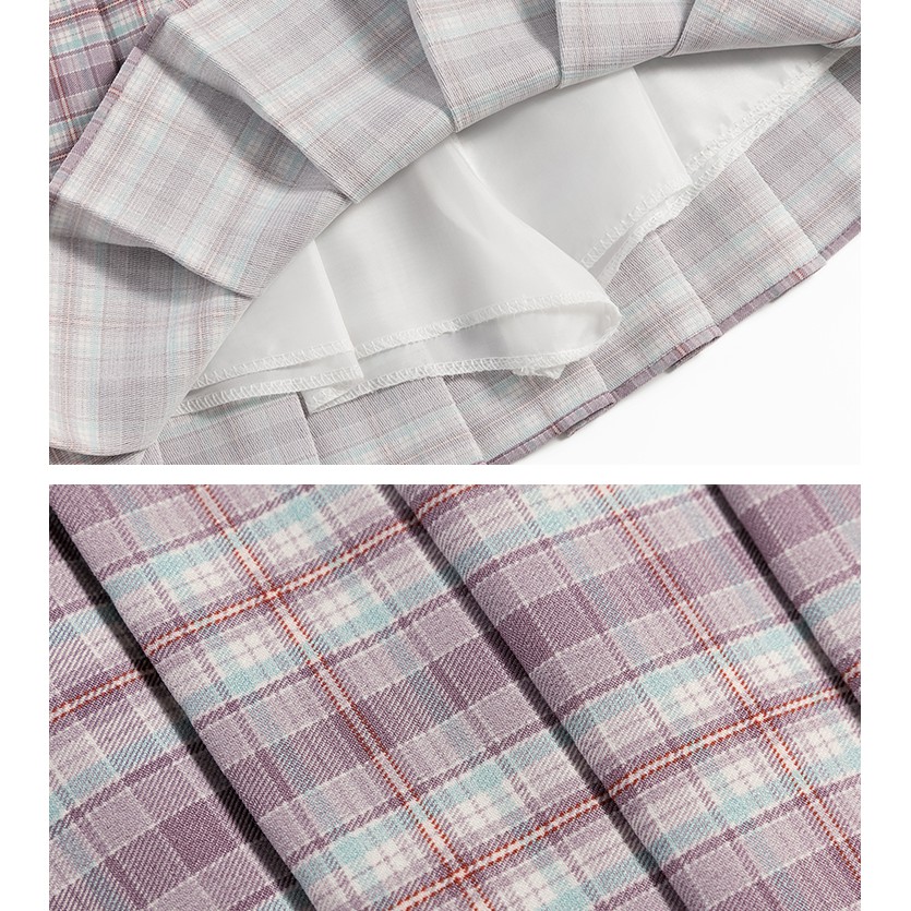 Chân váy chữ A xếp ly họa tiết caro năng động trẻ trung cho nữ | BigBuy360 - bigbuy360.vn