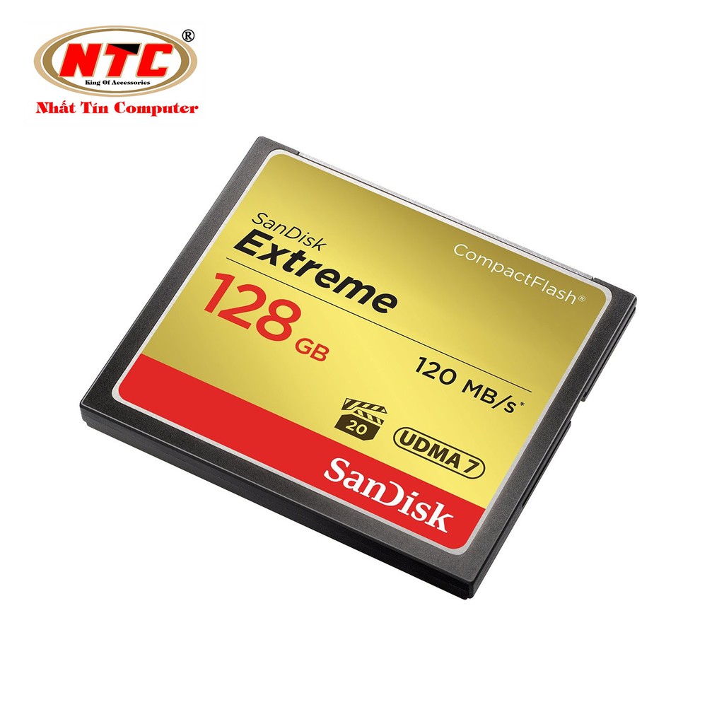 Thẻ nhớ Compact Flash Sandisk Extreme 800X 128GB 120MB/s (Vàng đồng)