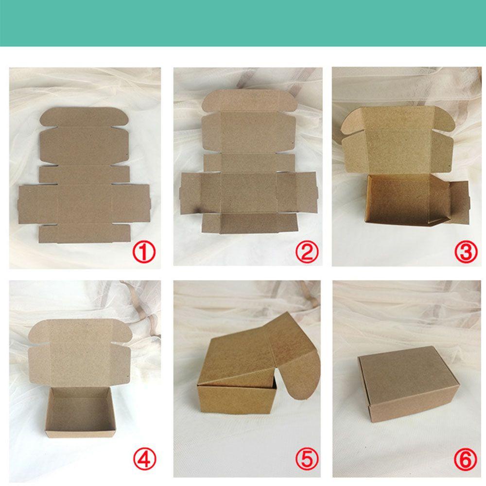 Set 10 Hộp Giấy Kraft Đựng Kẹo / Trang Sức Làm Quà Tặng Độc Đáo