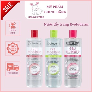 Nước tẩy trang Evoluderm Eau Micellaire 500ml 3 Loại