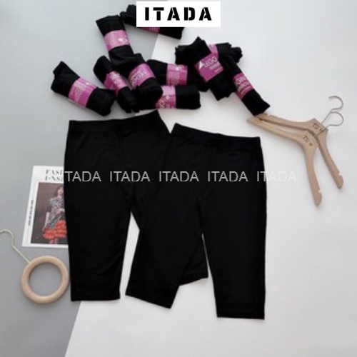 Quần Legging Lửng Nữ ITADA Cạp Chun Cao Cấp, Quần Legging Thun Ngố Co Giãn Tốt Dáng Ôm - QVL44