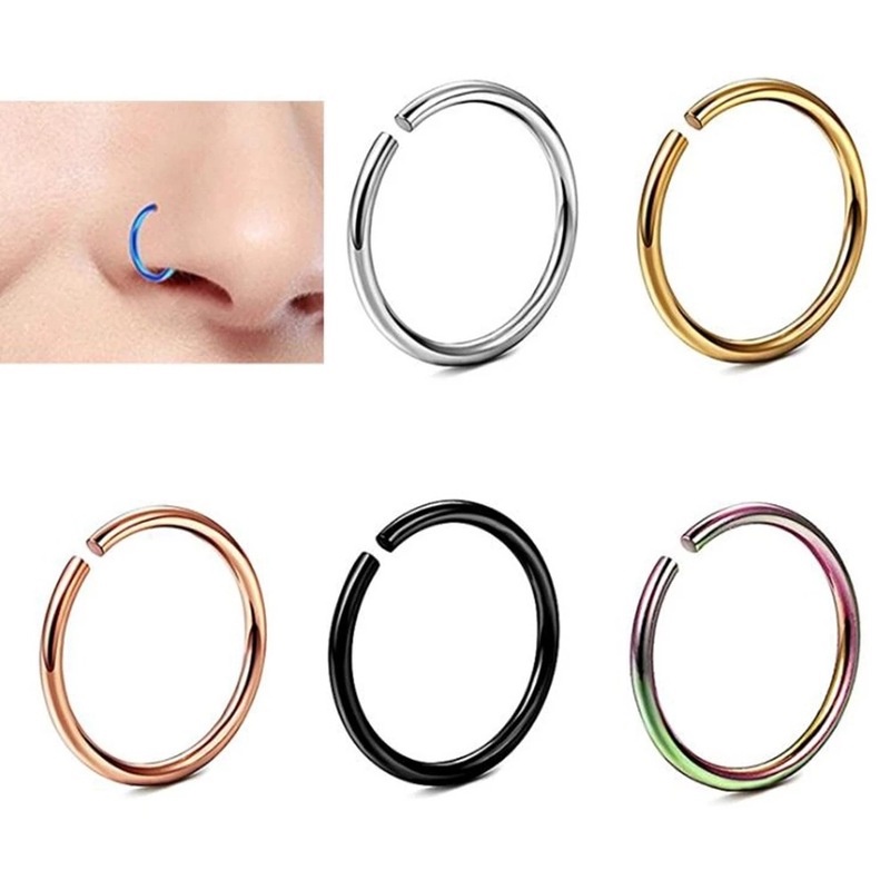 1 Khuyên Mũi 6/8/10mm Thép Không Gỉ Thời Trang Unisex