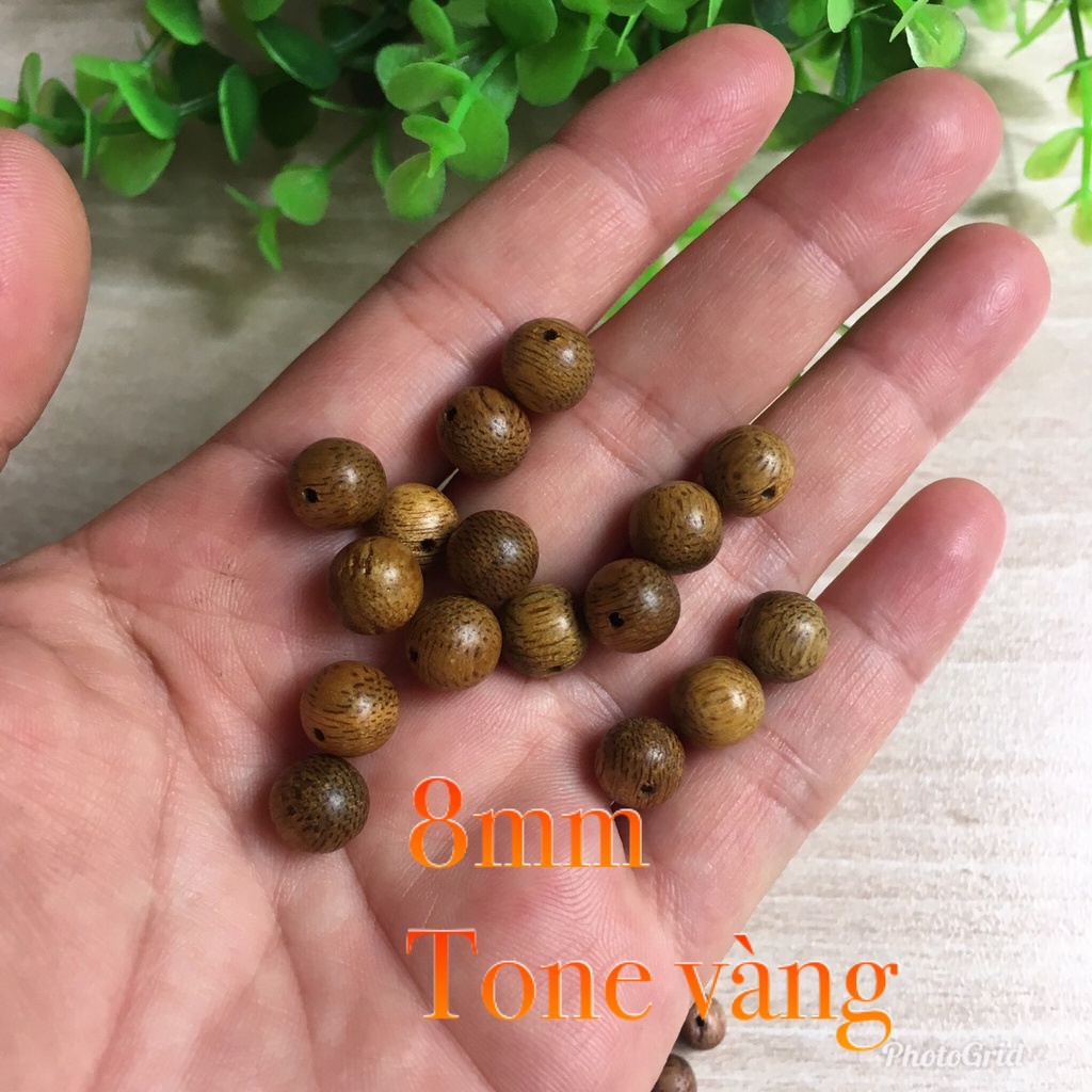 🌿🌿 2 hạt gỗ TRẦM HƯƠNG tự nhiên lỗ xỏ dây 0.8mm 🌿🌿