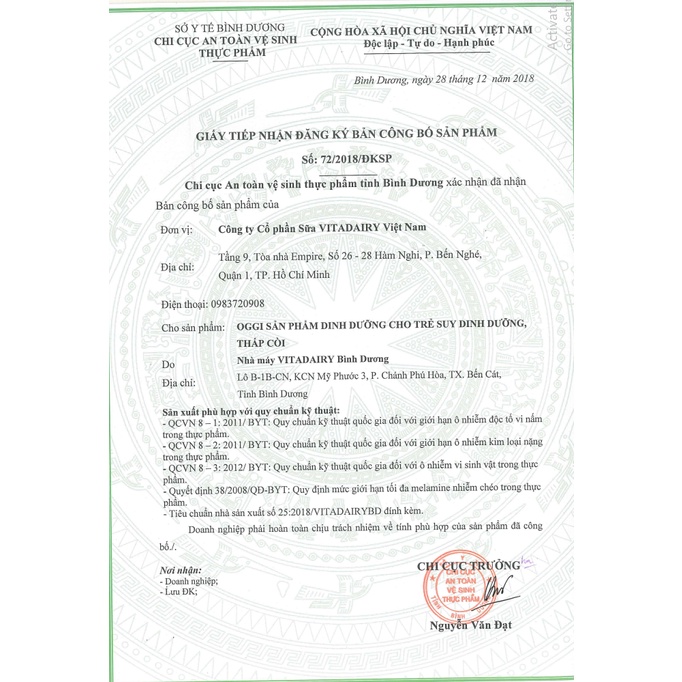 Sữa bột oggi gold 900g