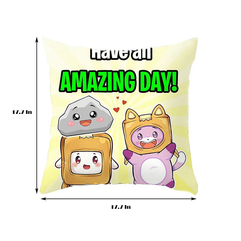 Vỏ Gối In Hình Phong Cách LankyBox Kích Thước 18''