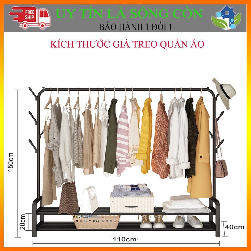 Kệ treo quần áo mẫu mới khung thép chắc chắn