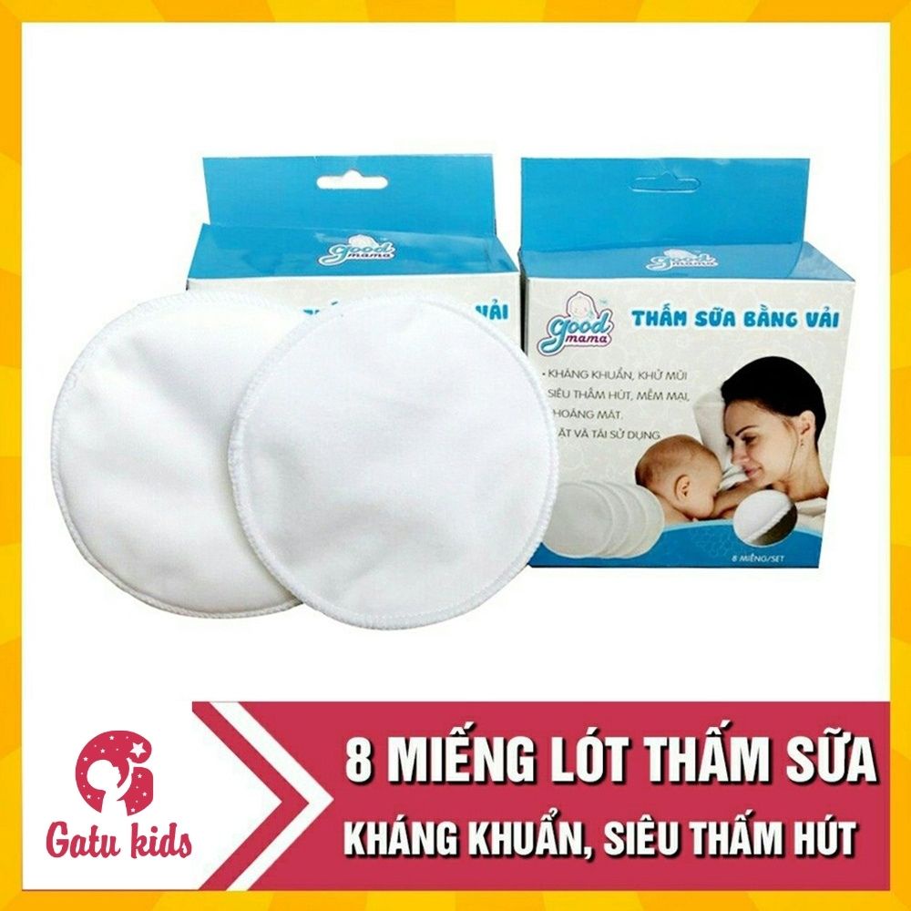 Hộp 8 miếng lót thấm sữa Goodmama 4 lớp kháng khuẩn cho mẹ