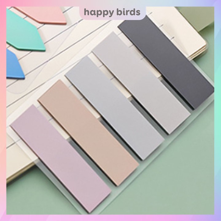 100 miếng giấy sticky note vintage đánh dấu trang phân chia đầu mục, trang trí sổ tay, sách vở, nhật ký/ Giấy note màu