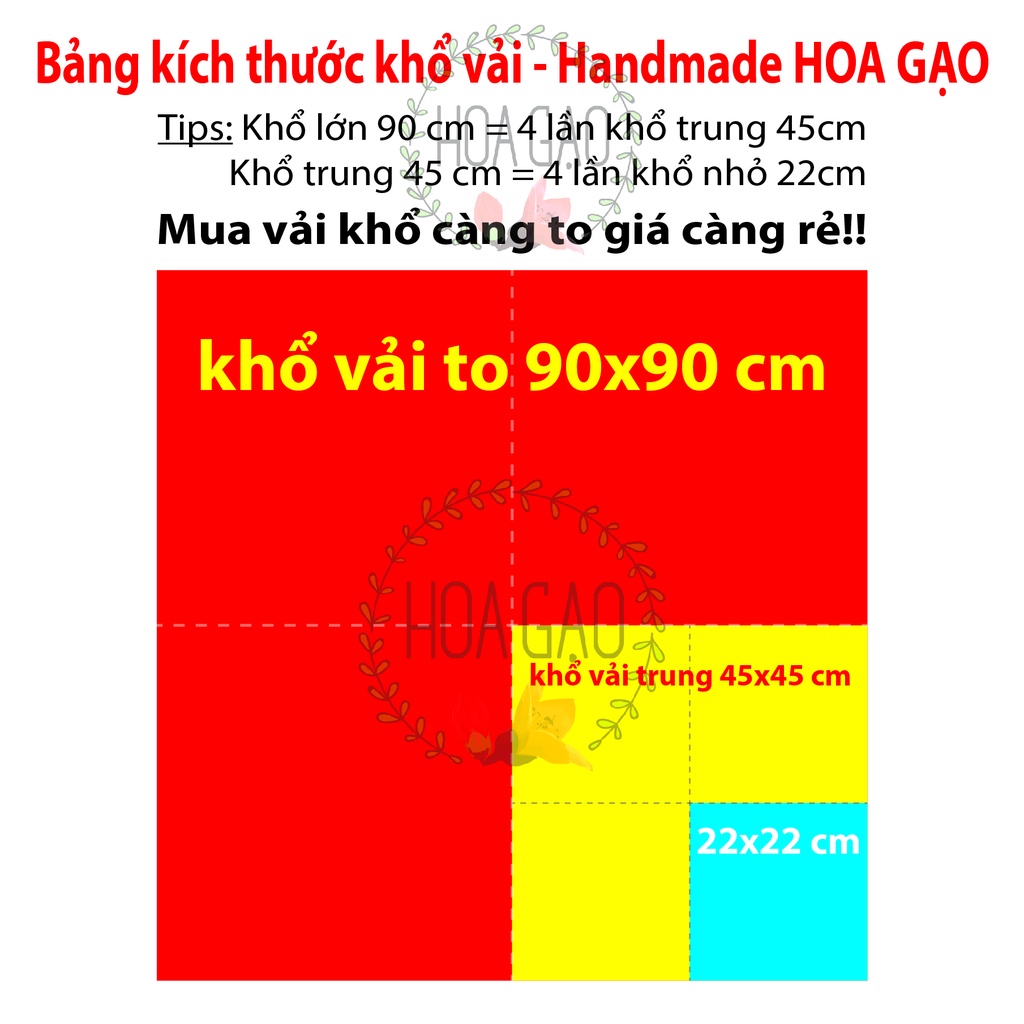 Vải nỉ cứng (vải dạ) 22*22 cm