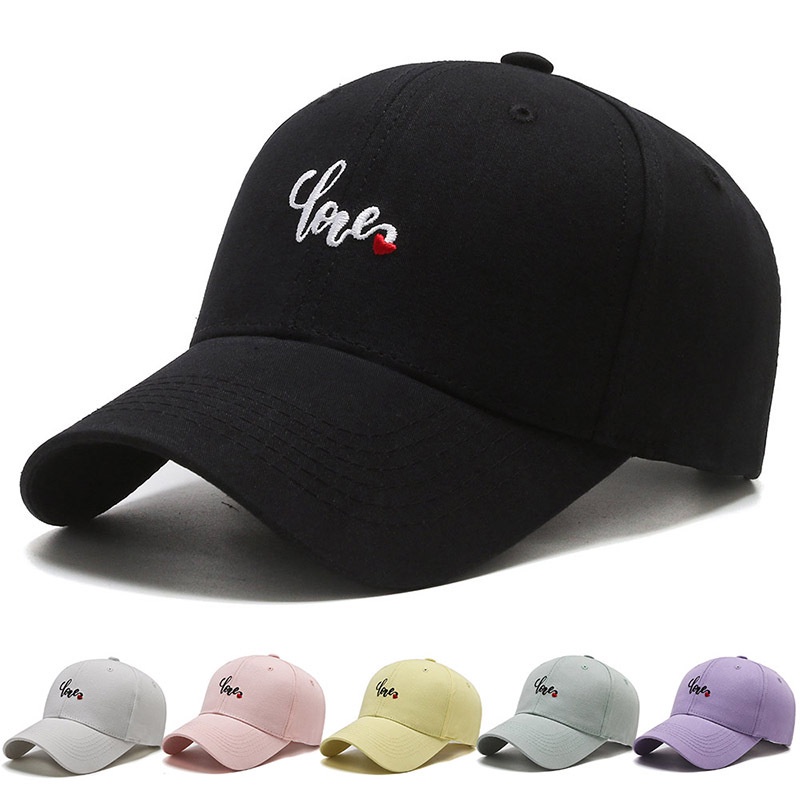 Mũ lưỡi trai thêu chữ love, phong cách Hàn Quốc nón kết form unisex nam nữ