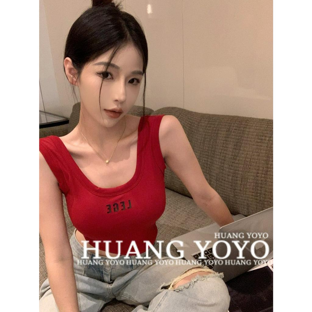 Áo Croptop Cổ Tròn Hở Lưng Dáng Ôm In Chữ Thời Trang Mùa Hè Dành Cho Nữ