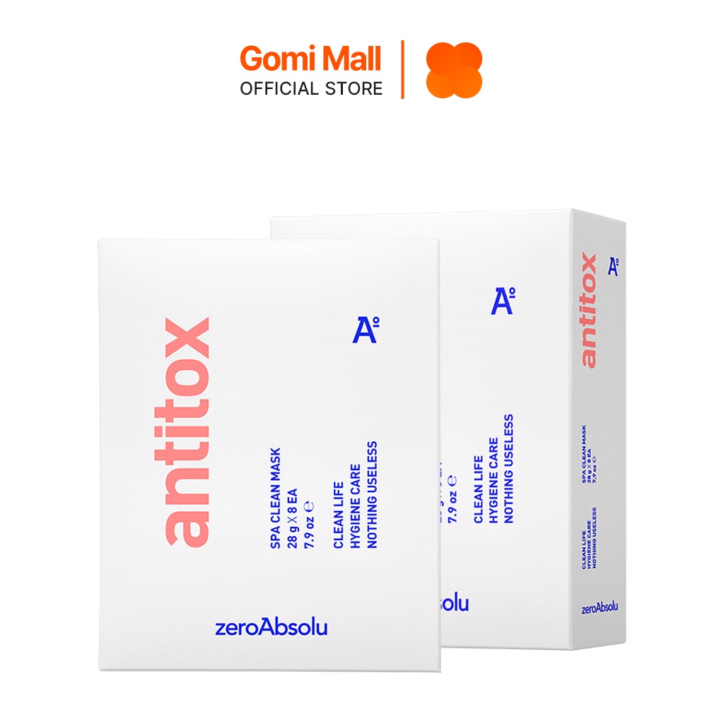 Mặt Nạ Sủi Bọt Tẩy Tế Bào Chết Và Thu Nhỏ Lỗ Chân Lông Antitox Spa Clean Mask (Hộp 8 Miếng) GomiMall
