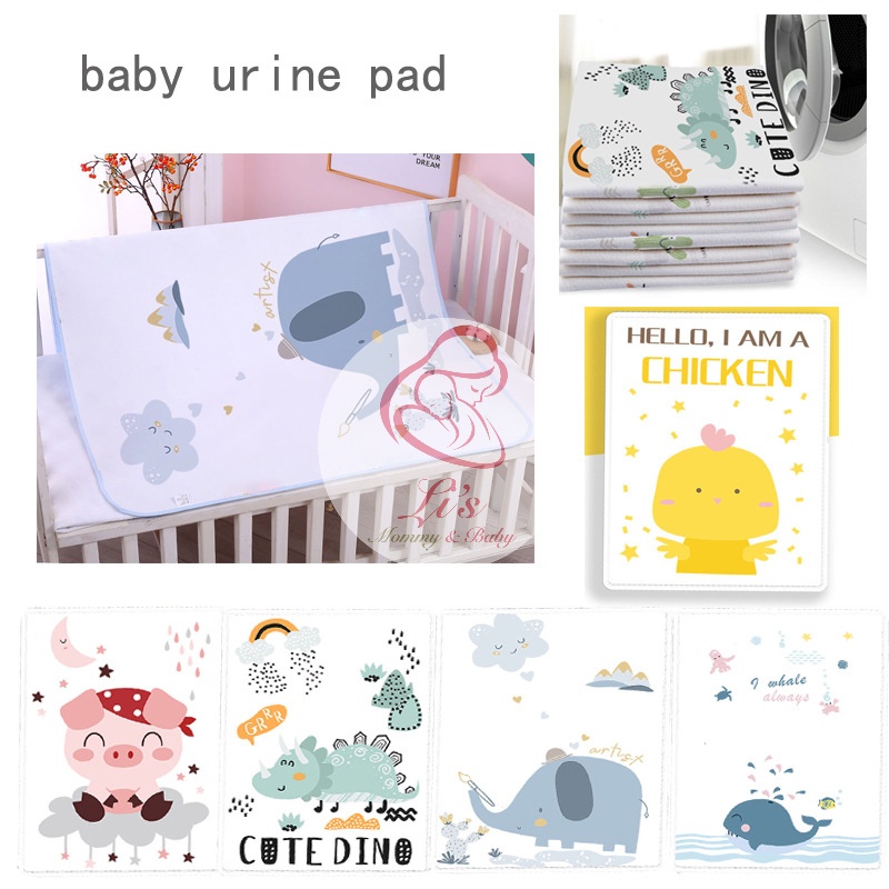 Tấm lót chống thấm cho bé 4D 4 lớp size lớn cho bé sơ sinh thay tã bỉm cotton mềm mại cao cấp an toàn thoáng khí Mã L4D5