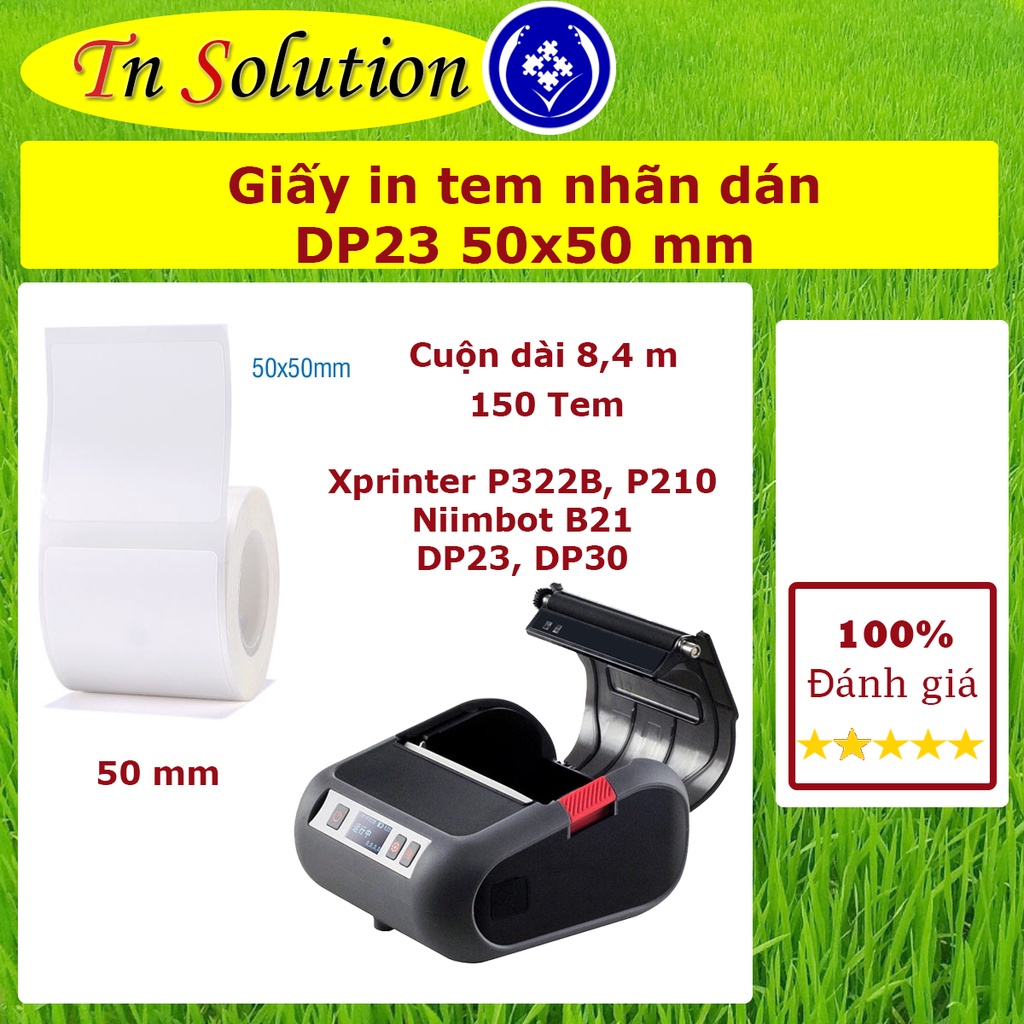 Tem DP23 50x50 dùng in mã vận đơn bưu cục VIETTEL POST cho máy in Xprinter P322B,P210, DP23,DP30