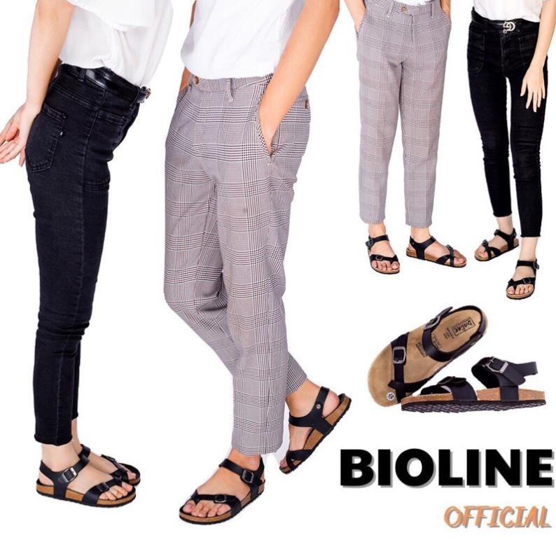 [DÉP CHỐNG NƯỚC] Dép đế trấu Bioline birken quai hậu xỏ ngón da pu công nghiệp PU14 - Bioline Official