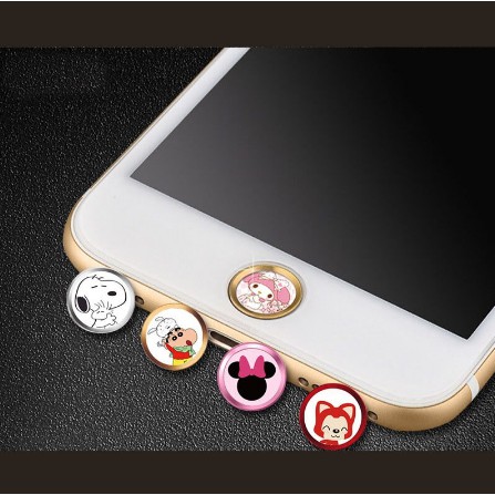 Nút Home Hoạt Hình siêu Cute Cho IPhone 5 5S/ 6 6Plus /6S 6SPlus /7 8/ 7 8 Plus (Touch Id Buttom)
