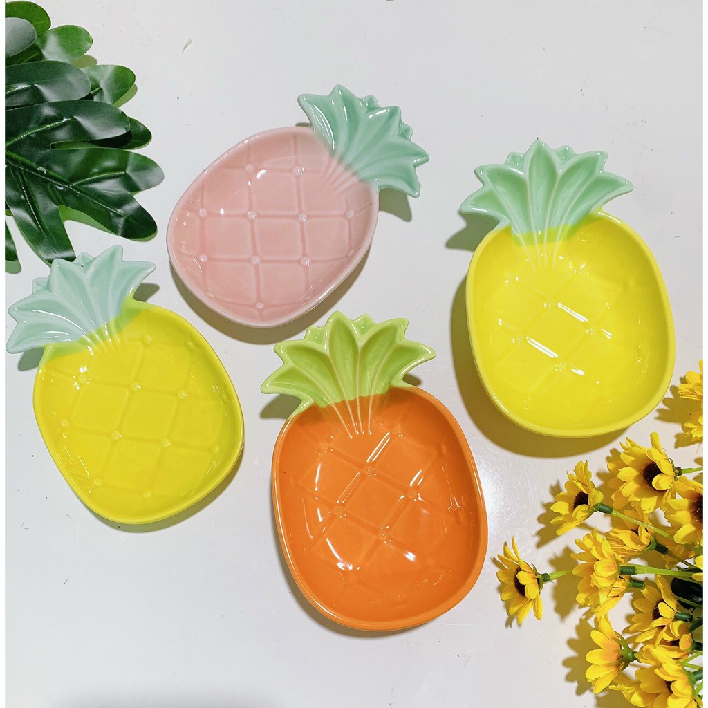 Bát Ăn Dặm Gốm Sứ Kiểu Nhật Cho Bé Hình Quả Dứa, Chén Ăn Dặm Cho Bé Trai Bé Gái