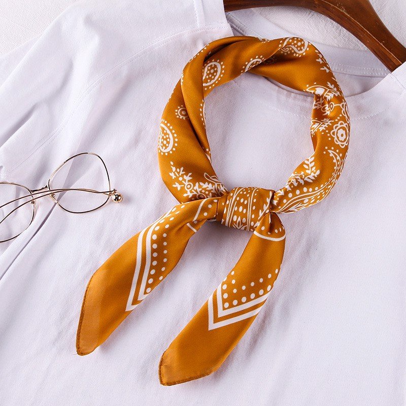 Khăn bandana quấn làm áo Blackpink cao cấp 70 70x70cm turban lụa vuông quàng cổ quấn tóc nữ đẹp