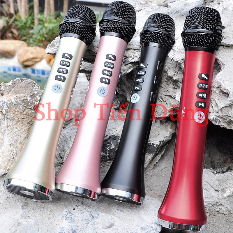 Mic Karaoke Bluetooth cao cấp thế hệ mới L698 âm thanh tuyệt vời, công suất 15W,hỗ trợ thẻ nhớ TF ghi âm