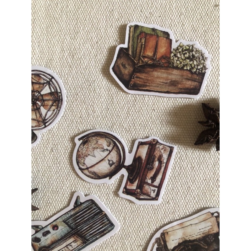 P096 - Furniture Sticker - Bộ nhãn dán đồ nội thất gỗ vintage