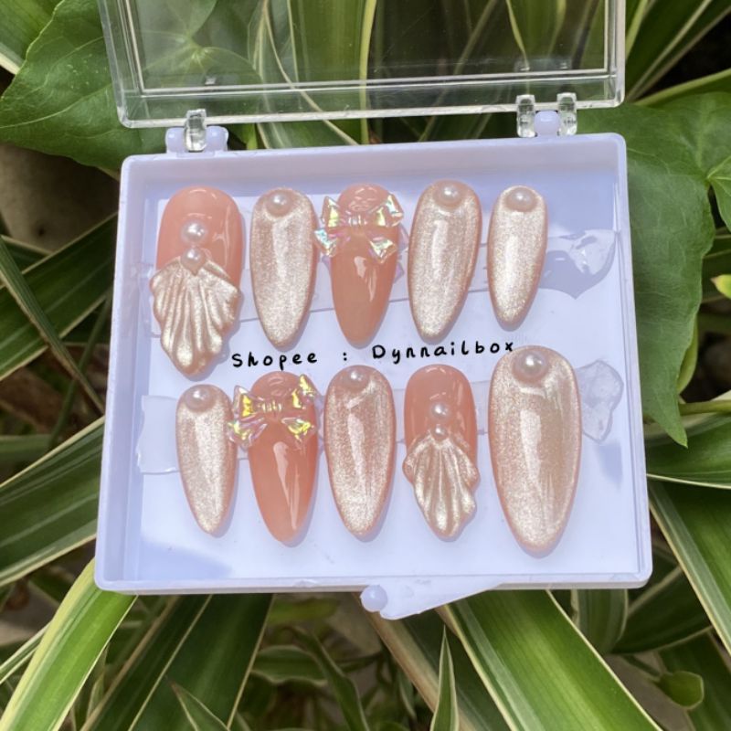 Móng tay giả màu hồng thạch ABX006 nữ tính