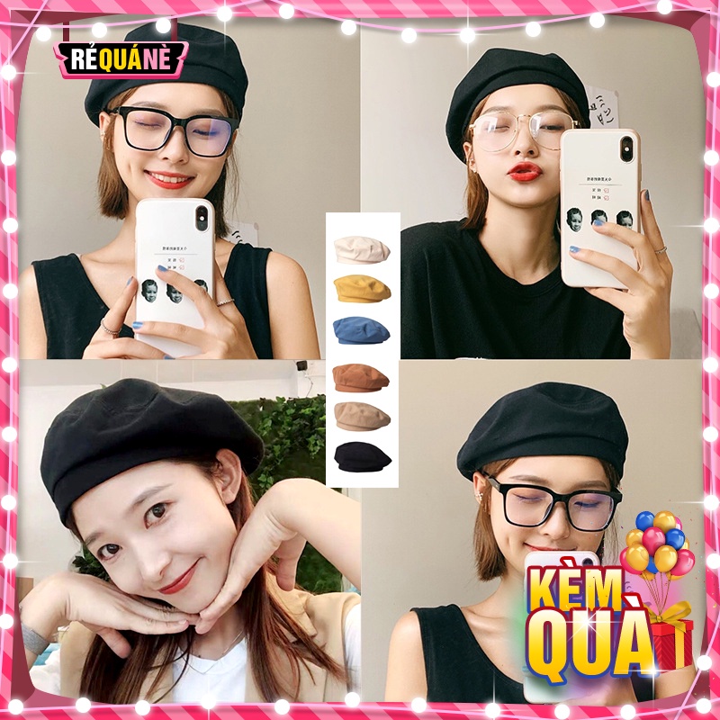 Mũ Nồi Màu Trơn Korea Phong Cách Retro RQN1771