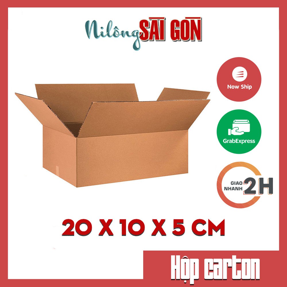 Combo 50 hộp carton size 20x10x5 cm để đóng gói hàng