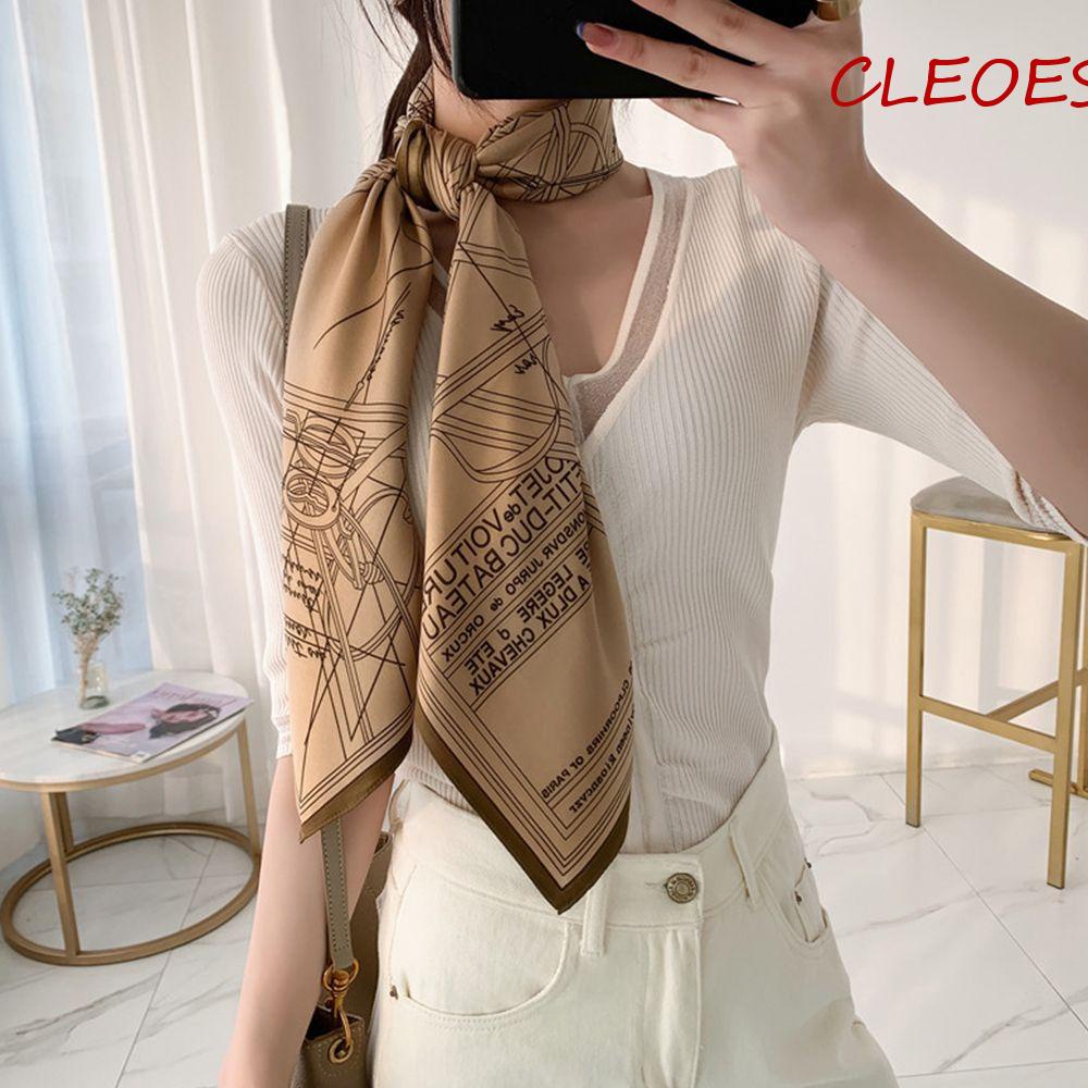 Dây Cột Tóc Ruy Băng Tay Cầm Màu Trơn Hình Vuông Cho Nữ