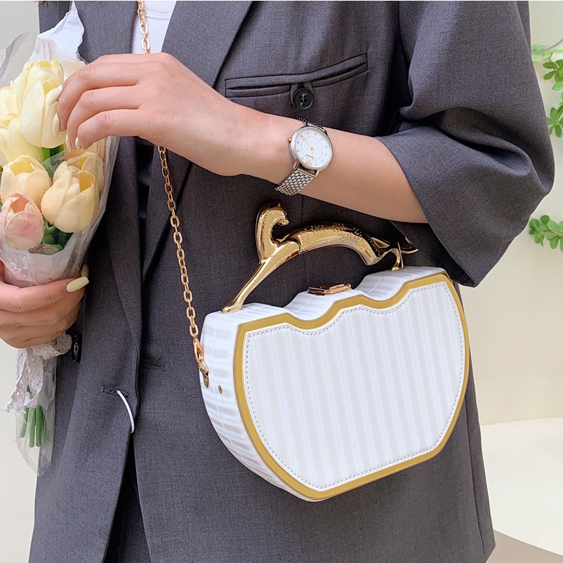 Túi Đeo JASMIN NOIR Chéo In Họa Tiết Kẻ Sọc Xinh Xắn Thời Trang Cho Nữ