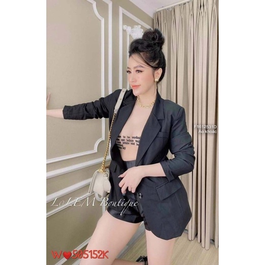Áo khoác vest đắp túi nắp tay dài!
