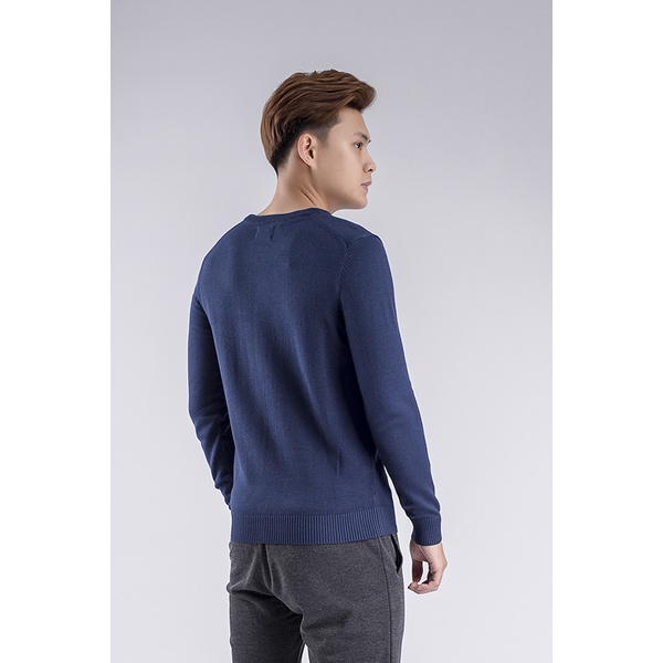 Áo len dài tay nam KWIN KWO001W8 cổ tròn, mỏng, cotton pha mềm mịn, nhẹ xốp, màu sắc dễ mặc