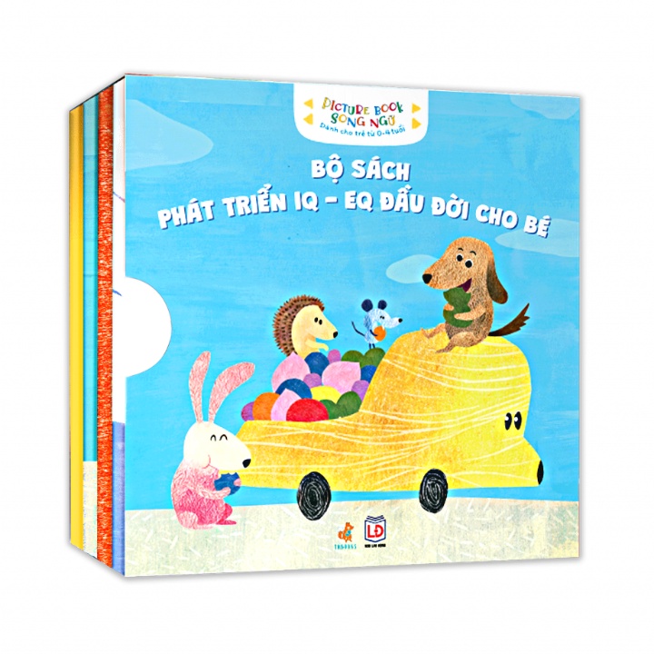 Sách Truyện Tranh Song Ngữ - Bộ 4 Cuốn Sách Phát Triển IQ - EQ Đầu Đời Cho Bé ( 0-3 Tuổi )