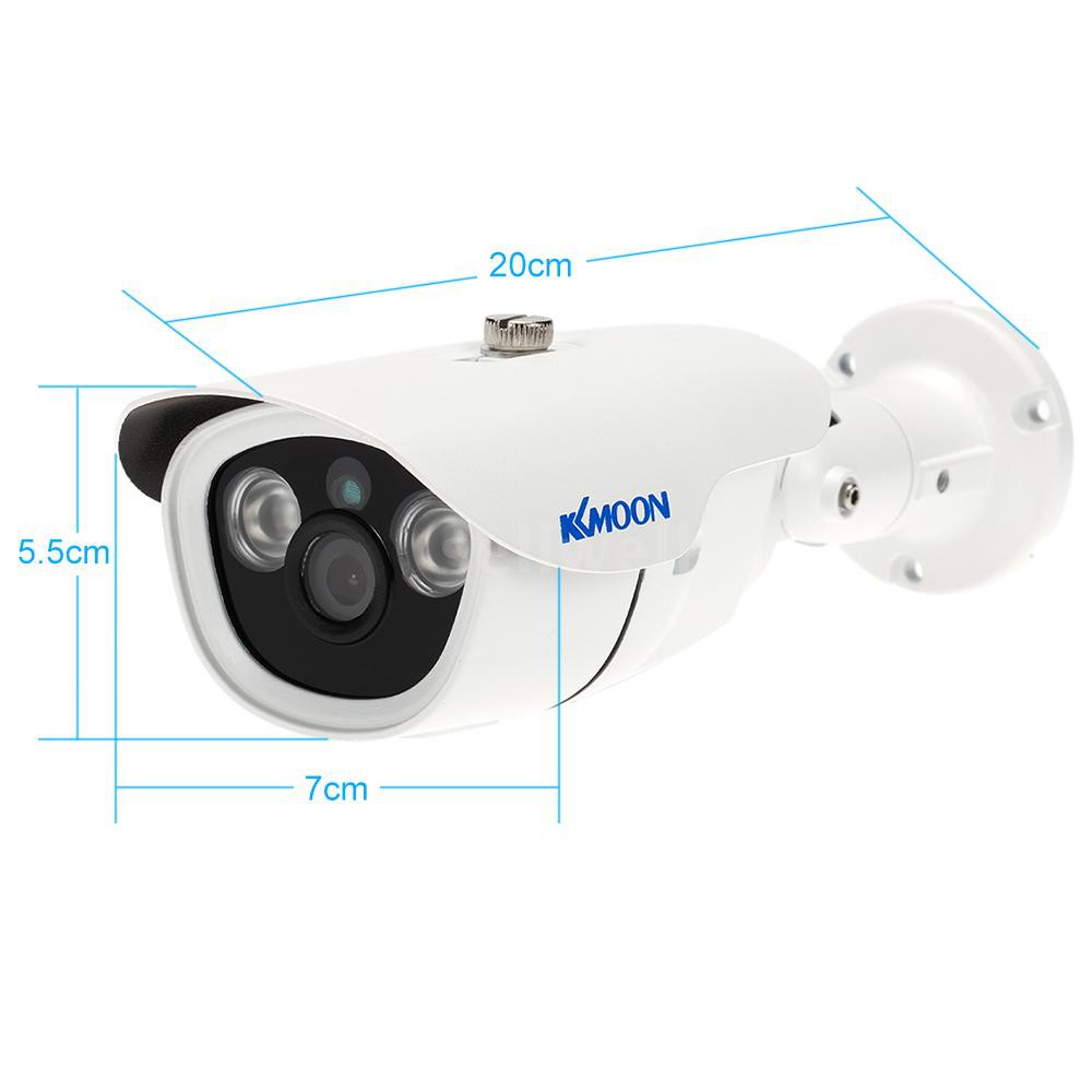 KKmoon  1080P 2.0MP AHD Bullet CCTV Camera 3.6mm 1/3’’ CMOS 2 Array IR LEDs Night Vision IR-CUT Rainproof Indoor Outdoor