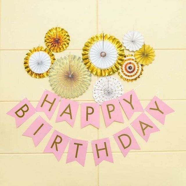 Set trang trí quạt ánh kim