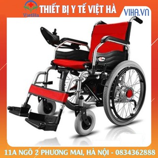 Xe lăn điện Akiko A 95 hai bộ đệm xanh và đỏ
