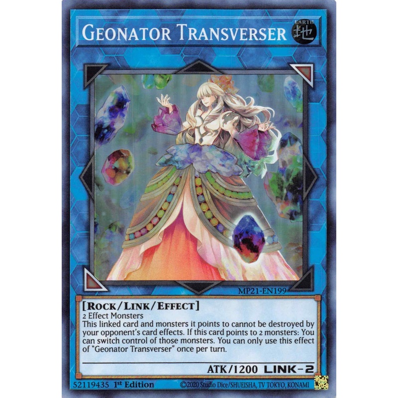 Thẻ bài YUGIOH - Geonator Transverser - MP21-EN199 - Super Rare 1st Edition