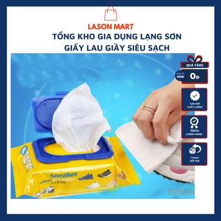 Khăn lau giầy siêu sạch, Giấy lau giầy trắng lau túi xách nhanh khô mùi dễ chịu