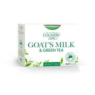 Xà bông tắm dưỡng ẩm từ tinh chất sữa dê và trà xanh Country life 100g