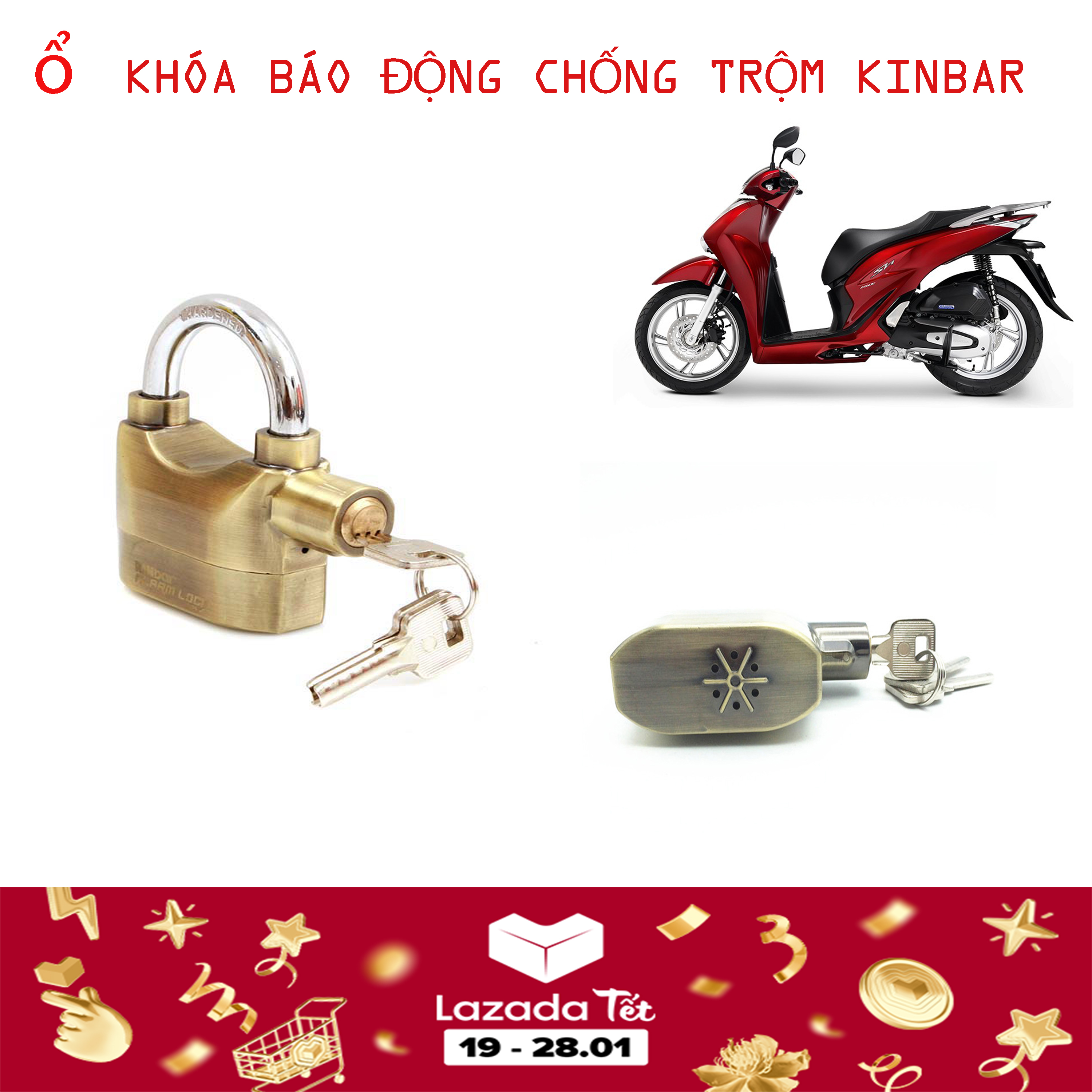 Ổ Khóa Chống Trộm, Khóa chống trộm Kinbar thông minh chống trộm nhà, xe máy.