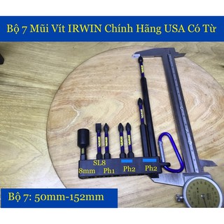 Bộ 7 Mũi Vít IRWIN Chính Hãng USA Có Từ