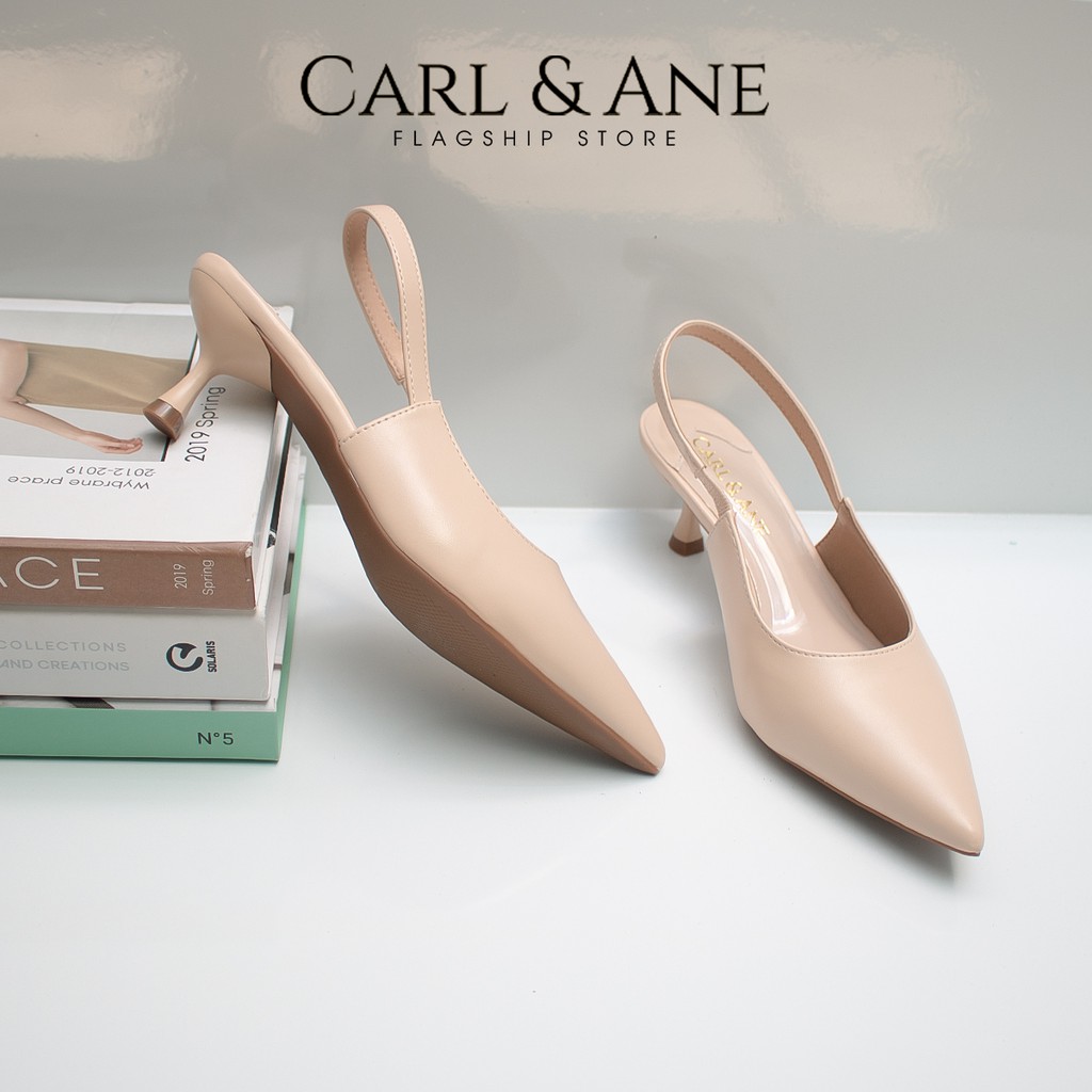 Carl &amp; Ane - Giày cao gót mũi nhọn dáng công sở cao 5cm màu đen - CL013