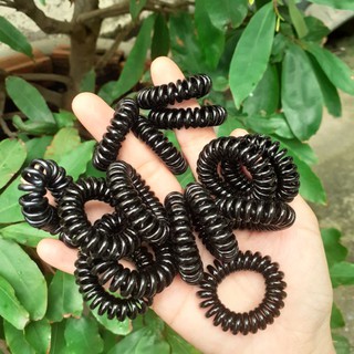 Sỉ 50 dây Cột tóc lò xo màu đen (đường kính 2.5-3cm)