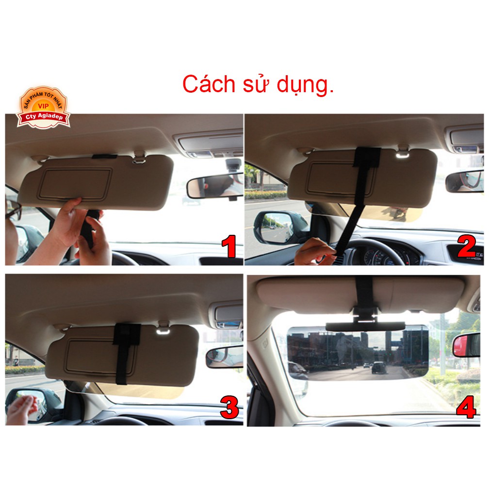 Kính chống chói Loại xịn CarTech cho oto xe hơi - Tấm kính râm bảo vệ mắt giúp lái xe an toàn ô tô car