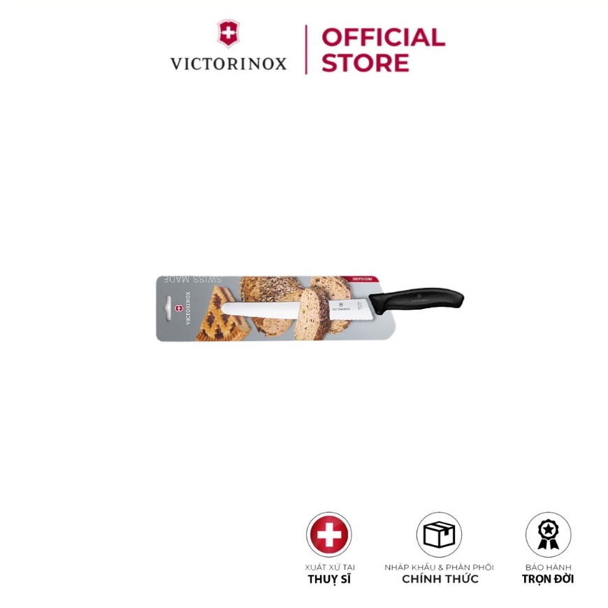 Dao cắt bánh mì Victorinox Household Swiss Classic Bread and Pastry knives 22cm  6.8633.22B  - Hãng phân phối chính thức