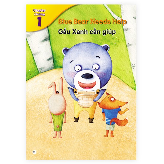 Truyện tranh song ngữ - Gấu Xanh làm bánh