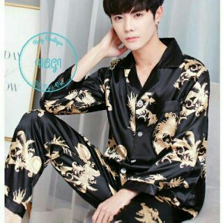 Pijama nam lụa Rồng Phượng cá tính